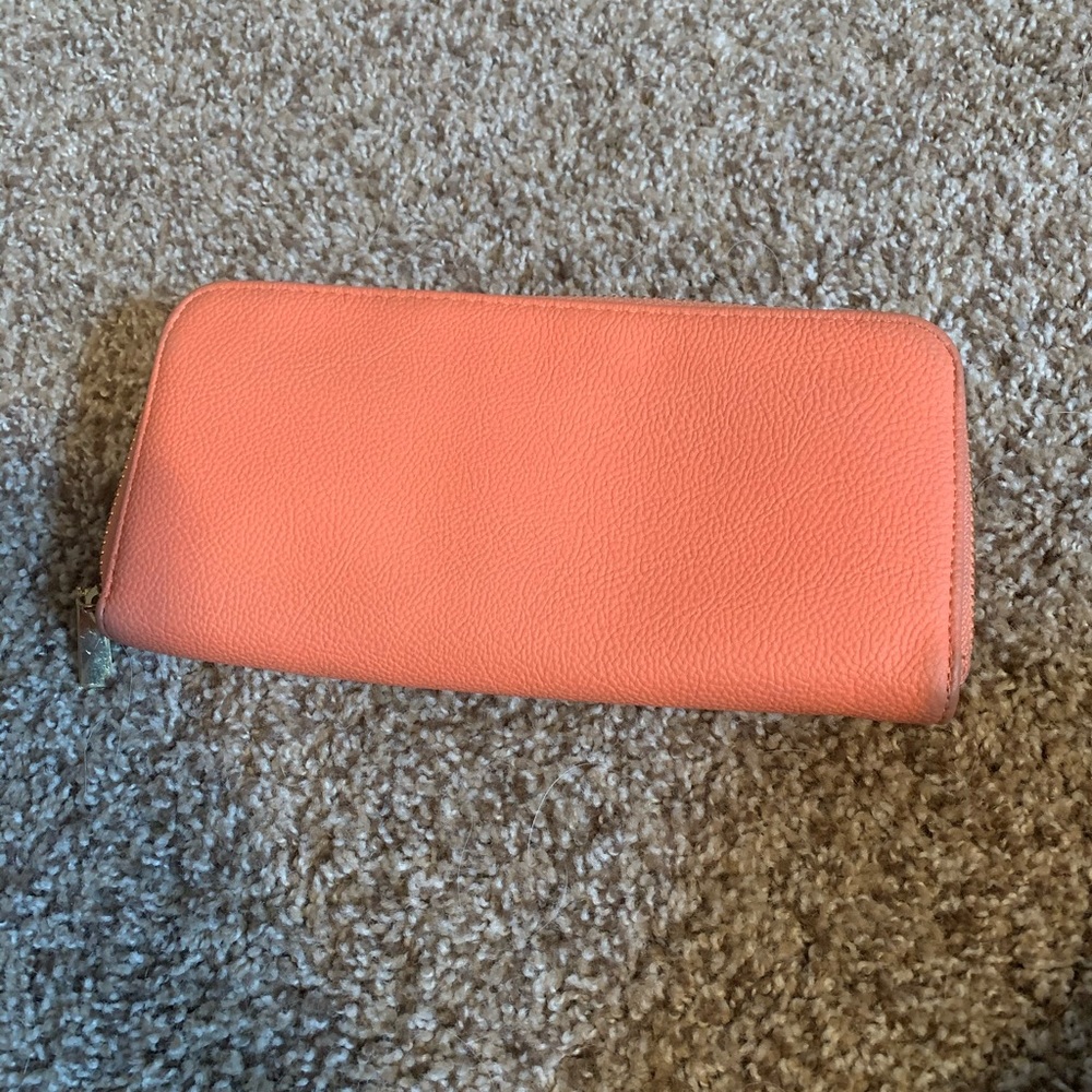 Peach colored wallet